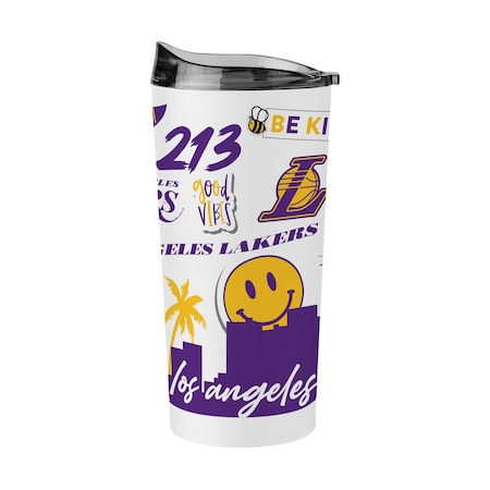 Logo Brands Los Angeles Lakers 20oz Native Powder Coat Tumbler 713-S20PT-63